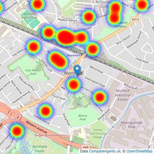 Tony Paul - Northolt Village listings heatmap