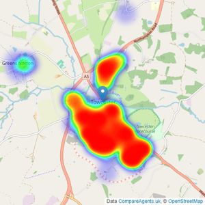 Towcester Homes - Towcester listings heatmap