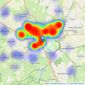 Towers Wills - Yeovil listings heatmap