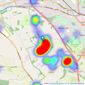 Town & Country - Caddington listings heatmap