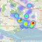 Town & Country Estate Agency - Leigh-on-Sea listings heatmap