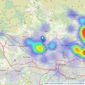 Town & Country Estate Agents - Glasgow listings heatmap