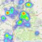 Town & Country Estate Agents - Wrexham listings heatmap