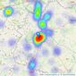 Town & Country Property Services - Oswestry listings heatmap