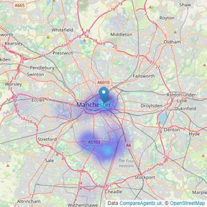 Townhouse - Manchester listings heatmap