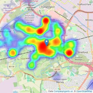 Trading Places - Urmston listings heatmap