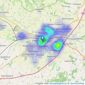 TRG Lawrence & Son - Taunton listings heatmap