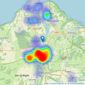 Trigghomes - Newport listings heatmap