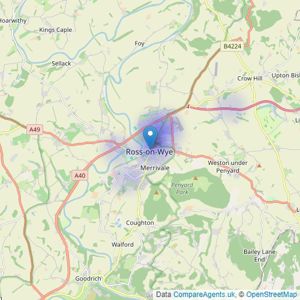 Trivett Hicks - Ross On Wye listings heatmap