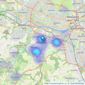 True Homes Group - Whickham listings heatmap