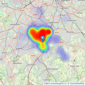 Truuli - Croydon listings heatmap