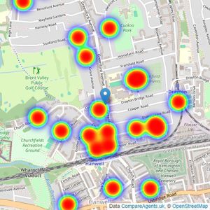 Tuffin & Wren - Hanwell listings heatmap