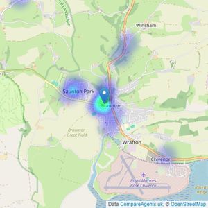 Turners - Brauton listings heatmap