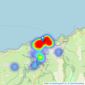 Turners - Ilfracombe listings heatmap