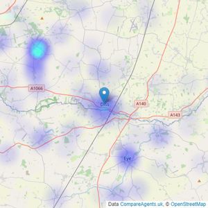 TW Gaze - Diss listings heatmap