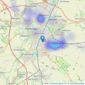 Tylers Estate Agents - Cambridge listings heatmap