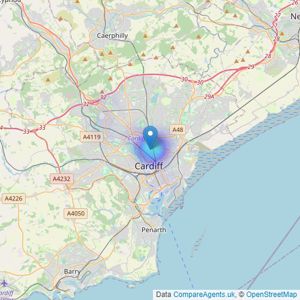 Uniek Residential Limited - Cardiff listings heatmap