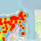 Unique Estate Agency Ltd - Fleetwood listings heatmap