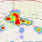 Unique Estate Agency Ltd - Kirkham listings heatmap