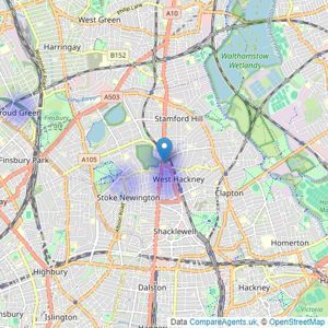 Upper Class Estates - Stoke Newington listings heatmap