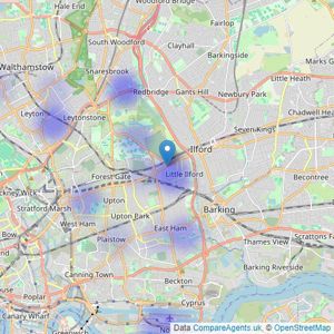 Upsdales Property Management - Manor Park listings heatmap