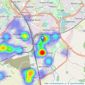 Urban & Rural Property Services - Bletchley listings heatmap