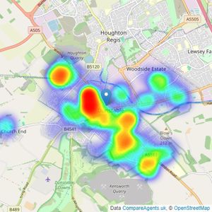 Urban & Rural Property Services - Dunstable listings heatmap