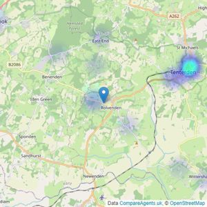 Vale and Marsh - Rolvenden listings heatmap