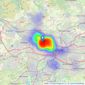 Vanilla Square - Glasgow listings heatmap