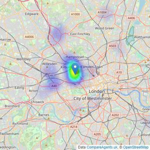 Vantage Residential - St Johns Wood listings heatmap