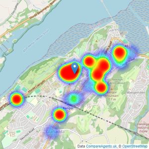 Varcity Living Limited - Bangor listings heatmap