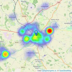 Vaughan Reynolds - Stratford-Upon-Avon listings heatmap