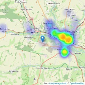 Venditum - Netherhampton listings heatmap