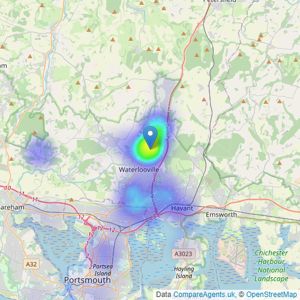 Vendors and Buyers - Cowplain listings heatmap