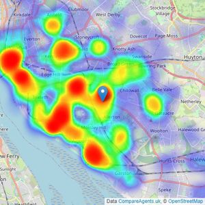 Venmore - Liverpool listings heatmap