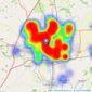 Venture Properties - Darlington listings heatmap