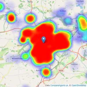 Verity Frearson - Harrogate listings heatmap