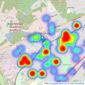 Vickery - Camberley listings heatmap