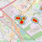 Vickery - Frimley listings heatmap