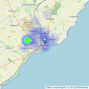 Victoria Mortgage and Property - Arbroath listings heatmap