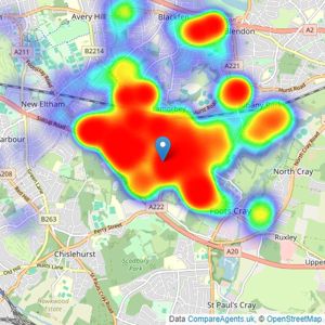 Village Estates - Sidcup listings heatmap