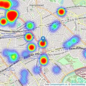 Vita Properties - London listings heatmap