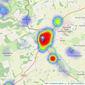 Vivien Horder - Blandford Forum listings heatmap