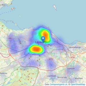 VMH Solicitors - Edinburgh listings heatmap