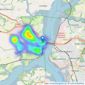 Wainwright Estate Agents - Saltash listings heatmap