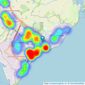 Wainwrights Estate & Letting Agents - Felixstowe listings heatmap