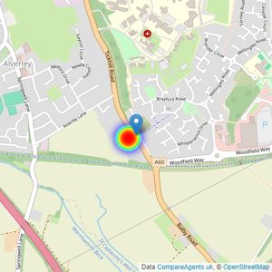 Wakefield and District Housing listings heatmap