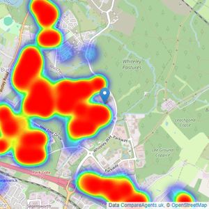 Walker & Waterer - Whiteley listings heatmap