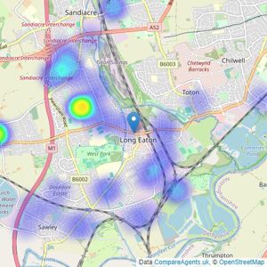 Wallace Jones - Long Eaton listings heatmap