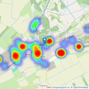 Walters Estate Agents - Woodhall Spa listings heatmap